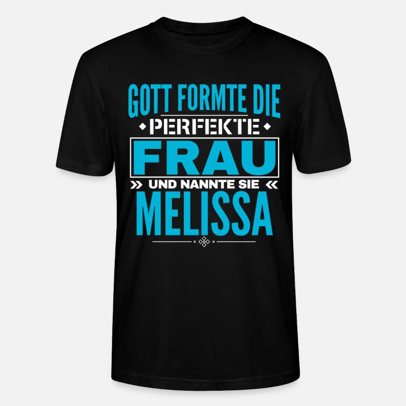 Melissa Name Design - Stanley/Stella Unisex Bio-T-Shirt CRAFTER - Schwarz