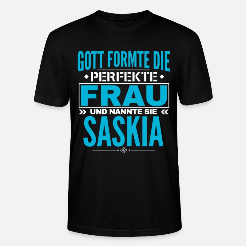 Conception de nom Saskia - T-shirt bio CRAFTER Stanley Stella Unisexe - noir