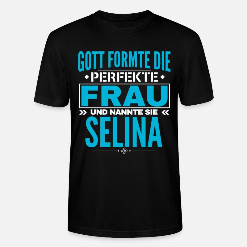 Selina Name Design - Stanley/Stella Unisex Bio-T-Shirt CRAFTER - Schwarz