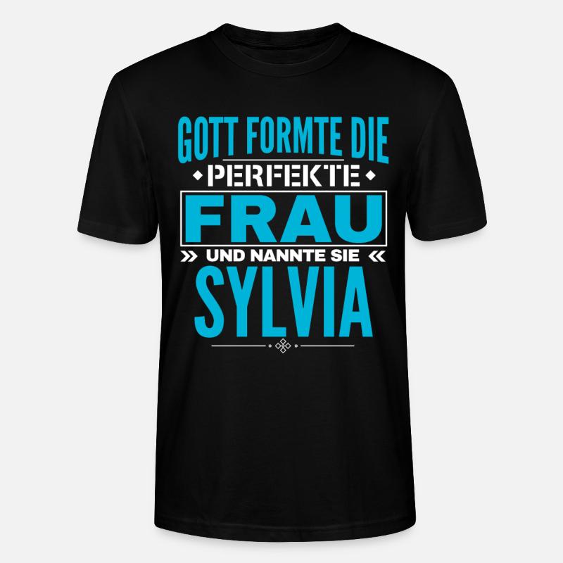 Sylvia Name Design - Stanley/Stella Unisex Bio-T-Shirt CRAFTER - Schwarz