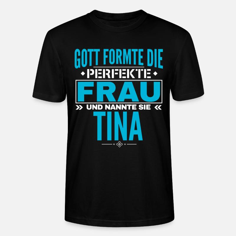 Conception du nom de Tina - T-shirt bio CRAFTER Stanley Stella Unisexe - noir