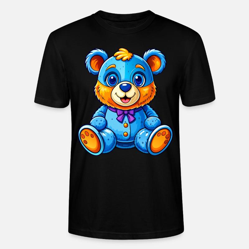 Blauer Teddy - Stanley/Stella Unisex Bio-T-Shirt CRAFTER - Schwarz