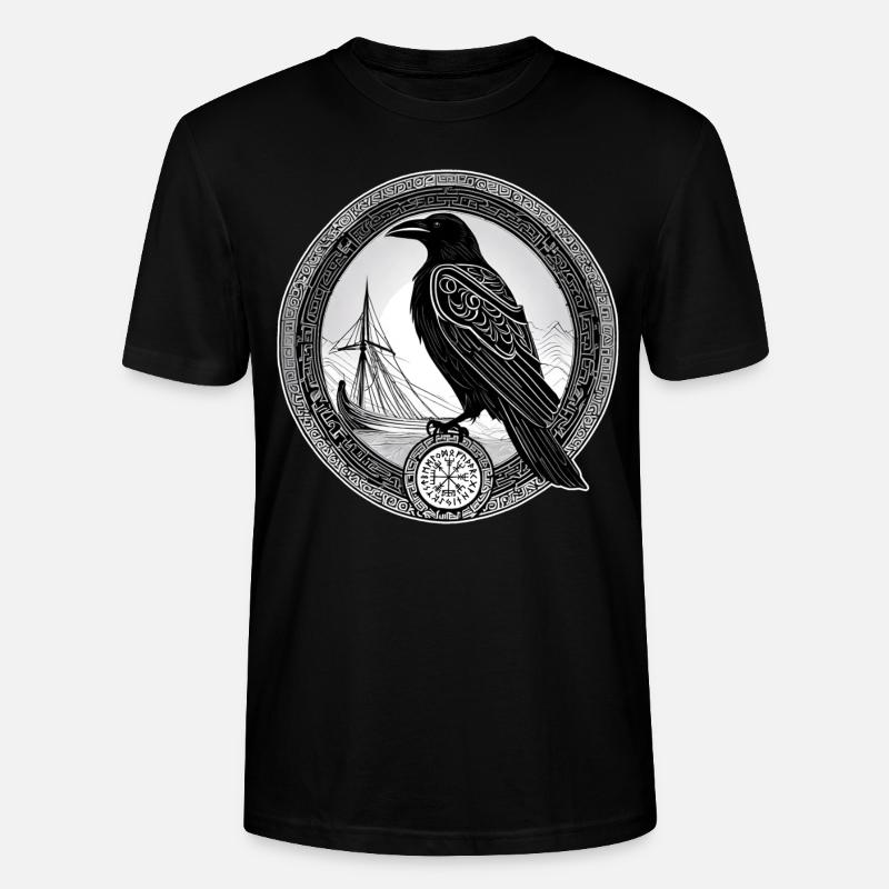Wikinger Rabe - Stanley/Stella Unisex Bio-T-Shirt CRAFTER - Schwarz