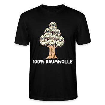 100% Baumwolle - Stanley/Stella Unisex Bio-T-Shirt CRAFTER - Schwarz - Vorne - Alina (178cm) & Michal (187cm)