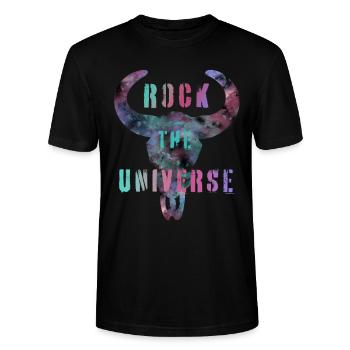 Universe Rockhead - Stanley/Stella Unisex Bio-T-Shirt CRAFTER - Schwarz - Vorne - Alina (178cm) & Michal (187cm)