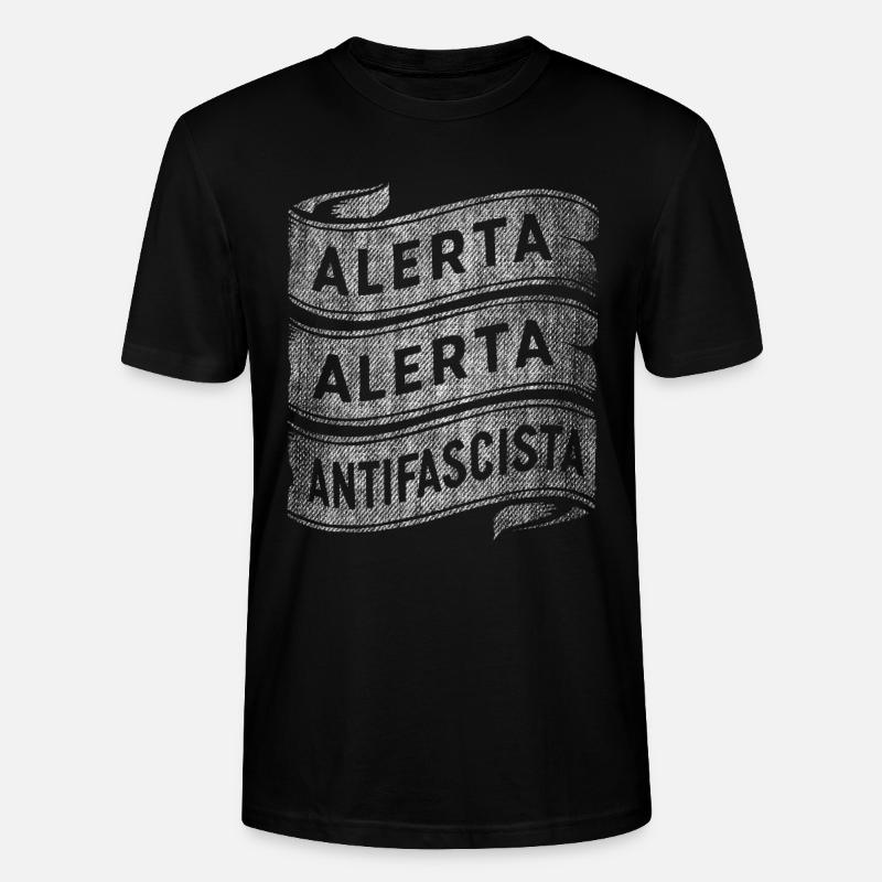 ALERTA ALERTA ANTIFASCISTES ANTIFASCISTES - T-shirt bio CRAFTER Stanley Stella Unisexe - noir