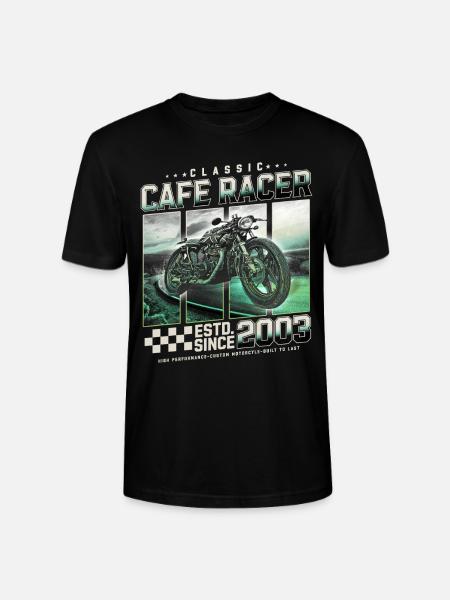 Cafe Racer 2003 Birthday Gift - Stanley/Stella CRAFTER Unisex Organic T-Shirt - black