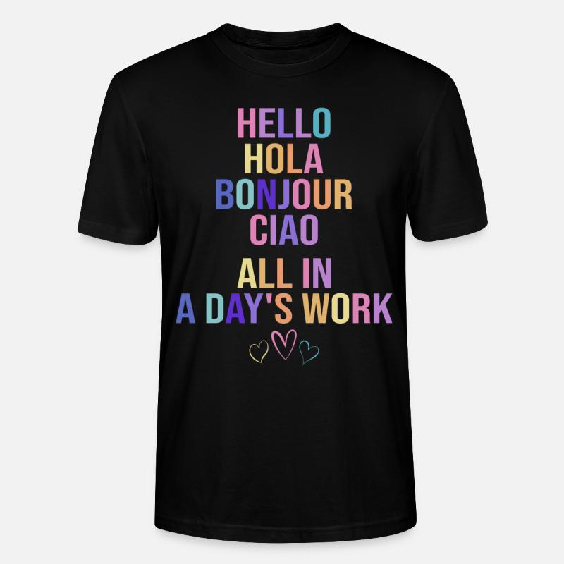 Éducation Bilingue Humour Enseignant - T-shirt bio CRAFTER Stanley Stella Unisexe - noir