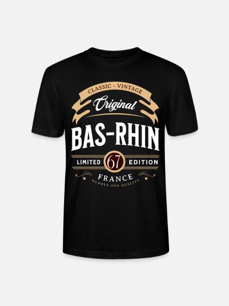 Bas-Rhin Department France - Stanley/Stella CRAFTER Unisex Organic T-Shirt - black