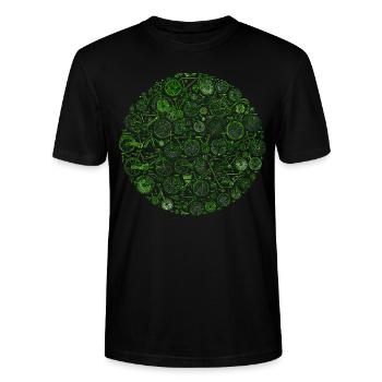 Fahrrad Bike Design für den Radsport und Rennrad - Stanley/Stella Unisex Bio-T-Shirt CRAFTER - Schwarz - Vorne - Alina (178cm) & Michal (187cm)