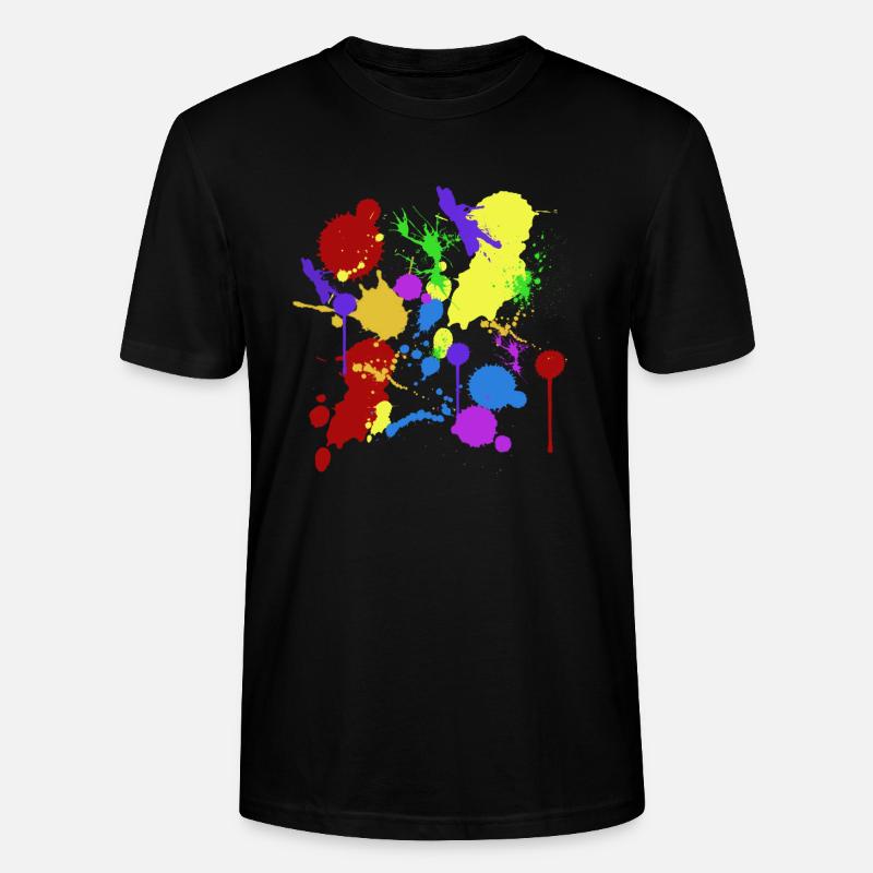 Farbflecken - Stanley/Stella Unisex Bio-T-Shirt CRAFTER - Schwarz