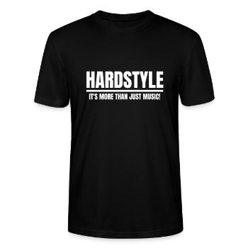 Hardstyle Merchandise | Hardstyle More Than Music! - Stanley/Stella Unisex Bio-T-Shirt CRAFTER - Schwarz - Vorne - Alina (178cm) & Michal (187cm)