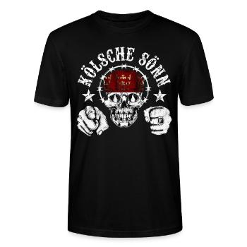 Kölsche Sönn Fight - Stanley/Stella Unisex Bio-T-Shirt CRAFTER - Schwarz - Vorne - Alina (178cm) & Michal (187cm)