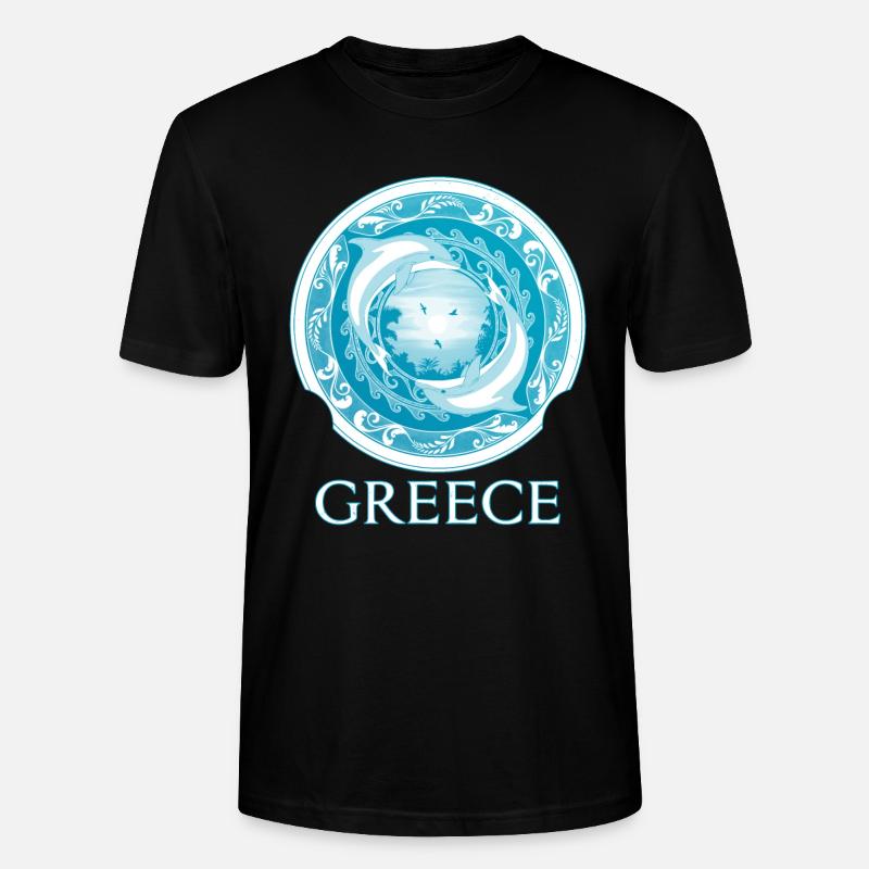 Dauphins Grèce Hellas - T-shirt bio CRAFTER Stanley Stella Unisexe - noir