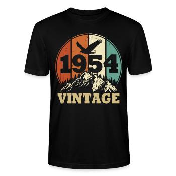 Jahrgang 1954 - Stanley/Stella Unisex Bio-T-Shirt CRAFTER - Schwarz - Vorne - Alina (178cm) & Michal (187cm)