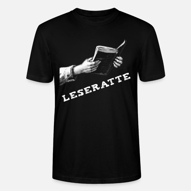 Buch – Leseratte - Stanley/Stella Unisex Bio-T-Shirt CRAFTER - Schwarz