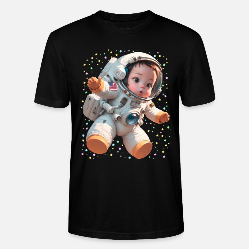Bébé astronaute Babynaut - T-shirt bio CRAFTER Stanley Stella Unisexe - noir