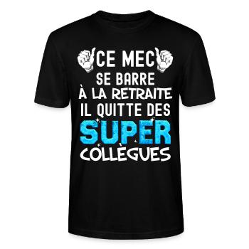Futur Retraité Super Mec Cool - T-shirt bio CRAFTER Stanley Stella Unisexe - noir - Devant - Alina (178cm) & Michal (187cm)
