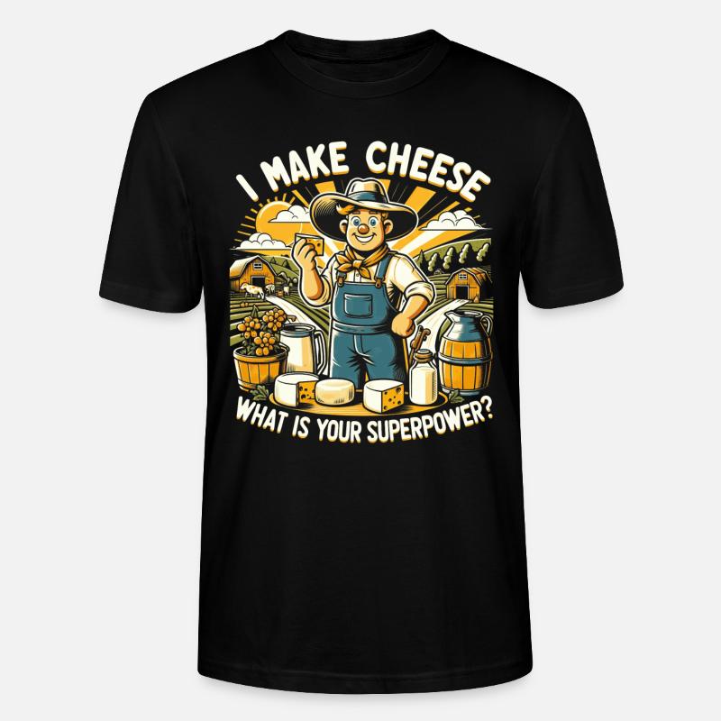 Käse machen - Stanley/Stella Unisex Bio-T-Shirt CRAFTER - Schwarz