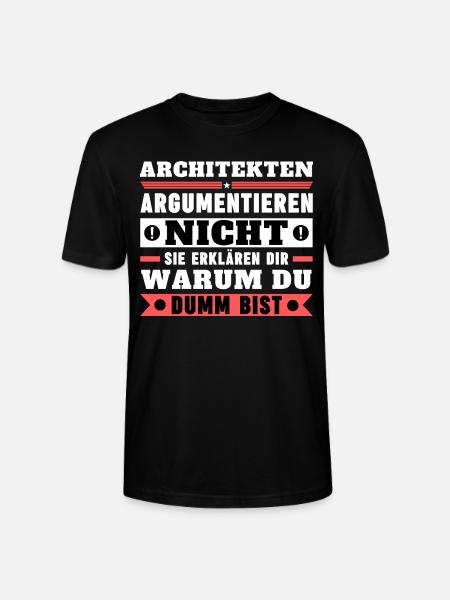 Architects don't argue - Stanley/Stella CRAFTER Unisex Organic T-Shirt - black