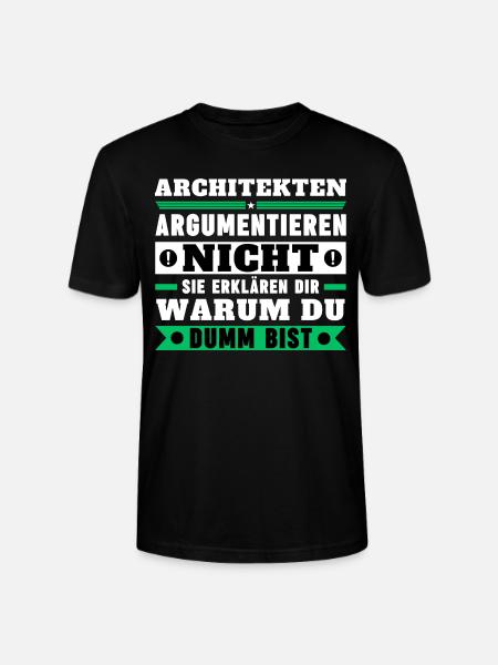 Architects don't argue - Stanley/Stella CRAFTER Unisex Organic T-Shirt - black