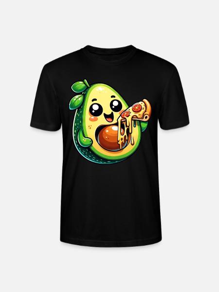 Avocado Pizza Cheese Lover - Stanley/Stella CRAFTER Unisex Organic T-Shirt - black