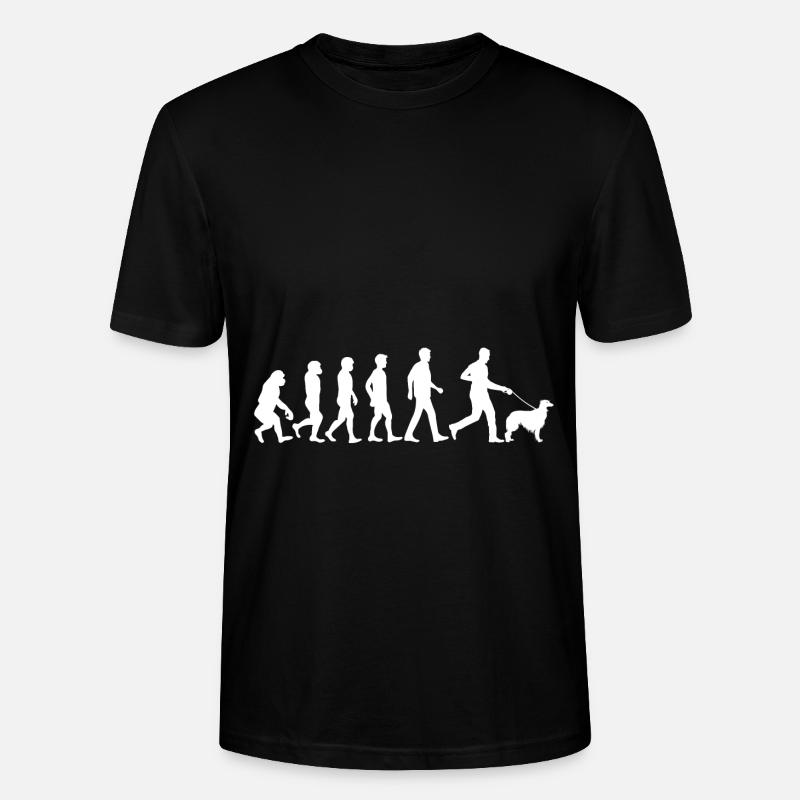 Silken Windhound Dog Evolution Dog Owner - Stanley/Stella CRAFTER Unisex Organic T-Shirt - black