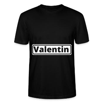 Valentin, valentin, valentine - T-shirt bio CRAFTER Stanley Stella Unisexe - noir - Devant - Alina (178cm) & Michal (187cm)