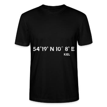 Kiel Koordinaten - Stanley/Stella Unisex Bio-T-Shirt CRAFTER - Schwarz - Vorne - Alina (178cm) & Michal (187cm)