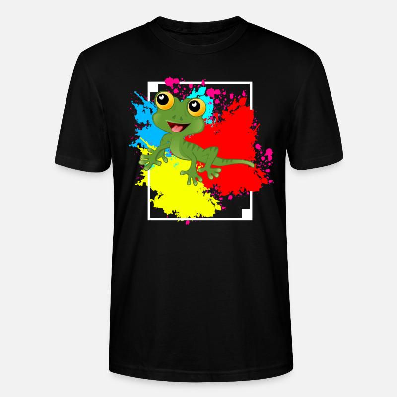 Geko lizard frame gift - Stanley/Stella CRAFTER Unisex Organic T-Shirt - black