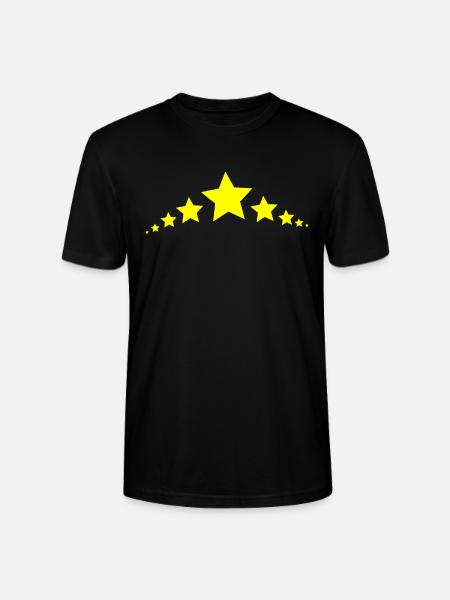 Yellow star gift - Stanley/Stella CRAFTER Unisex Organic T-Shirt - black