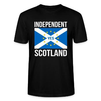 ECOSSE INDÉPENDANTE INDÉPENDANTE DE L'ÉCOSSE - UE - T-shirt bio CRAFTER Stanley Stella Unisexe - noir - Devant - Alina (178cm) & Michal (187cm)