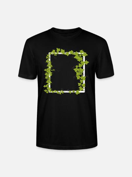 Rahmen mit Efeu Deko - Stanley/Stella Unisex Bio-T-Shirt CRAFTER - Schwarz