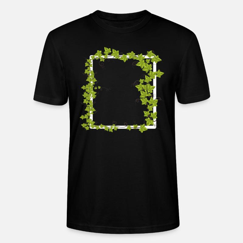 Rahmen mit Efeu Deko - Stanley/Stella Unisex Bio-T-Shirt CRAFTER - Schwarz
