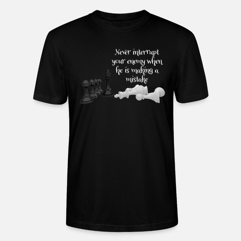 Échecs - T-shirt bio CRAFTER Stanley Stella Unisexe - noir