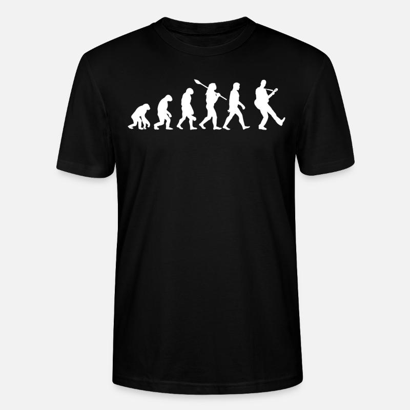 Evolutionary guitar - Stanley/Stella CRAFTER Unisex Organic T-Shirt - black