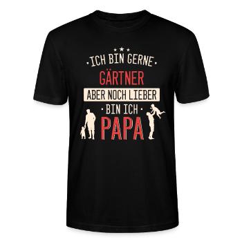 Gärtner Gärtnerin Landschaftsgärtner Beruf Spruch - Stanley/Stella Unisex Bio-T-Shirt CRAFTER - Schwarz - Vorne - Alina (178cm) & Michal (187cm)