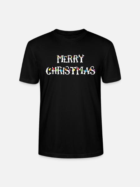 Joyeux Noël String lights cadeau - T-shirt bio CRAFTER Stanley Stella Unisexe - noir