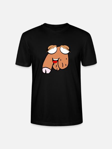 Funny pik ansigt gave pik ansigt - Stanley Stella CRAFTER unisex økologisk-T-shirt - sort