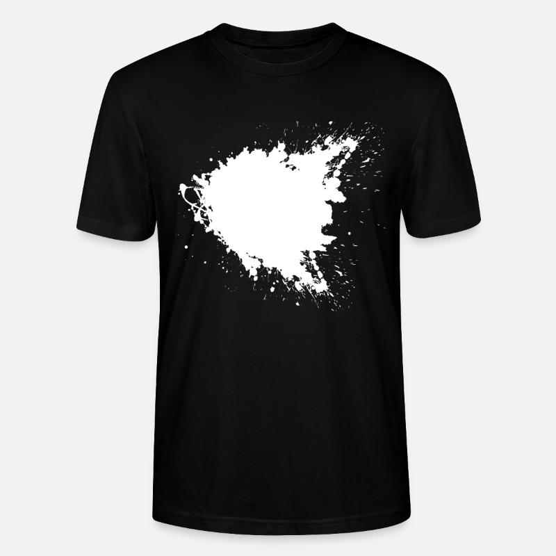 Großer Schwarzer Farbfleck - Stanley/Stella Unisex Bio-T-Shirt CRAFTER - Schwarz