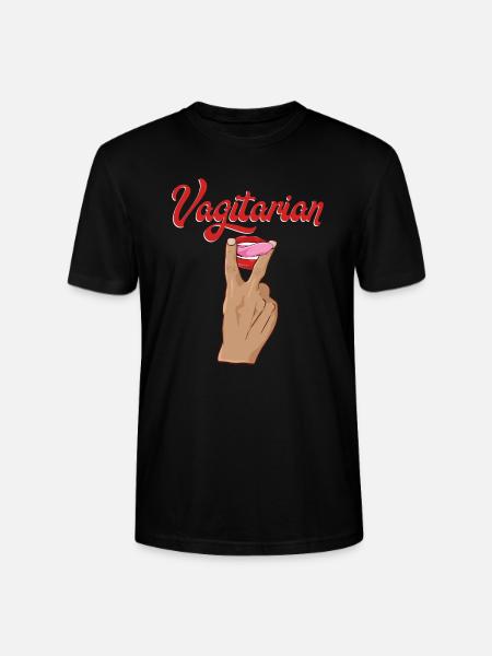 Vagitarian Funny Adult Humor Shirt til voksne - Stanley Stella CRAFTER unisex økologisk-T-shirt - sort
