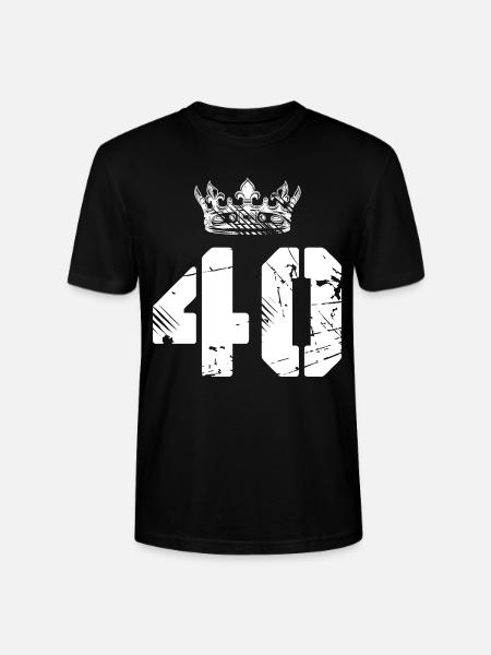 40 Couronne de numéros - T-shirt bio CRAFTER Stanley Stella Unisexe - noir