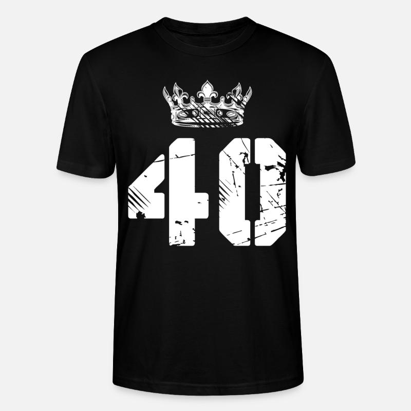 40 Couronne de numéros - T-shirt bio CRAFTER Stanley Stella Unisexe - noir