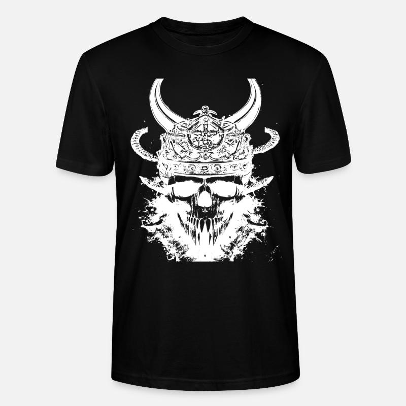 Wikinger Schädel - Stanley/Stella Unisex Bio-T-Shirt CRAFTER - Schwarz