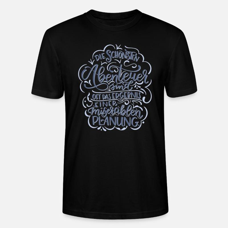 Abenteuer vs. Planung - Stanley/Stella Unisex Bio-T-Shirt CRAFTER - Schwarz