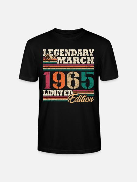 Legendary March 1965 limited edition - Stanley/Stella CRAFTER Unisex Organic T-Shirt - black