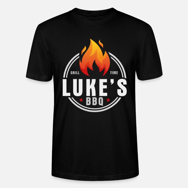 Lukes BBQ - Stanley/Stella Unisex Bio-T-Shirt CRAFTER - Schwarz