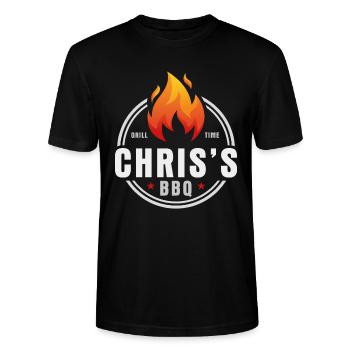 Chris's BBQ - Stanley/Stella CRAFTER Unisex Organic T-Shirt - black - Front - Alina (178cm) & Michal (187cm)