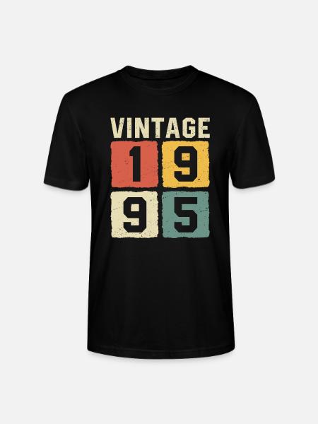 Millésime 1995 Né en 1995 - T-shirt bio CRAFTER Stanley Stella Unisexe - noir