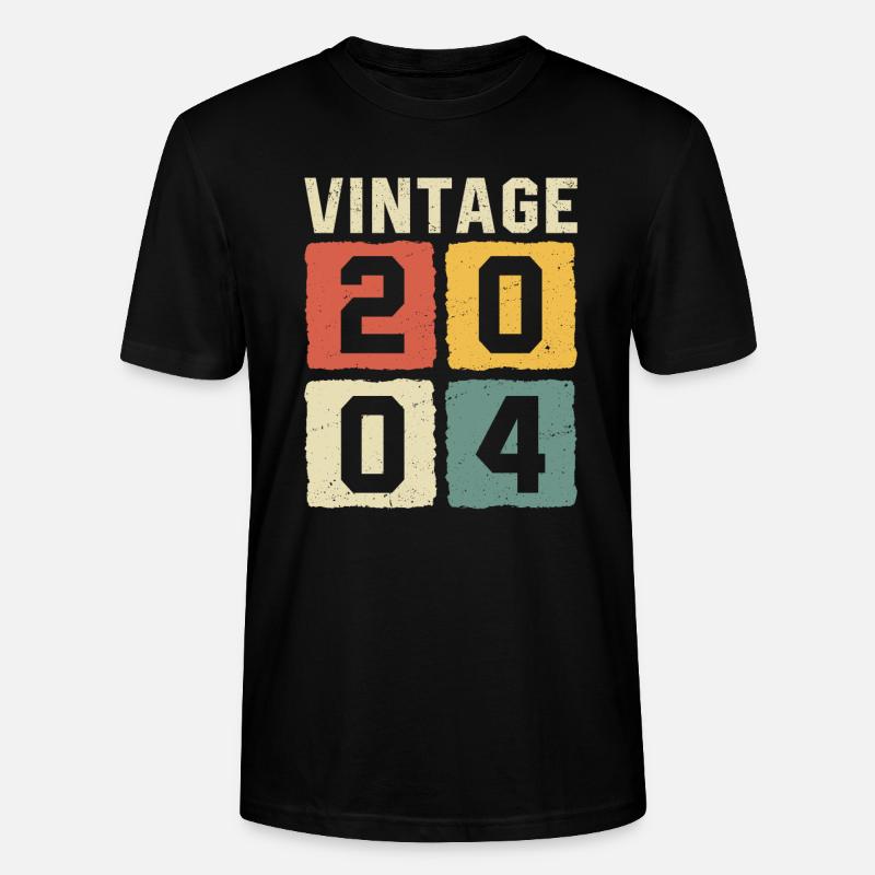 Millésime 2004 Né en 2004 - T-shirt bio CRAFTER Stanley Stella Unisexe - noir
